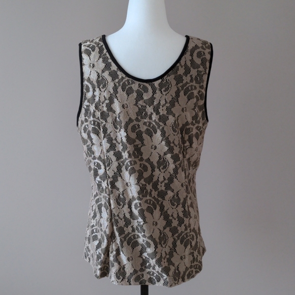 Lace Overlay Tank Top - Picture 4 of 4